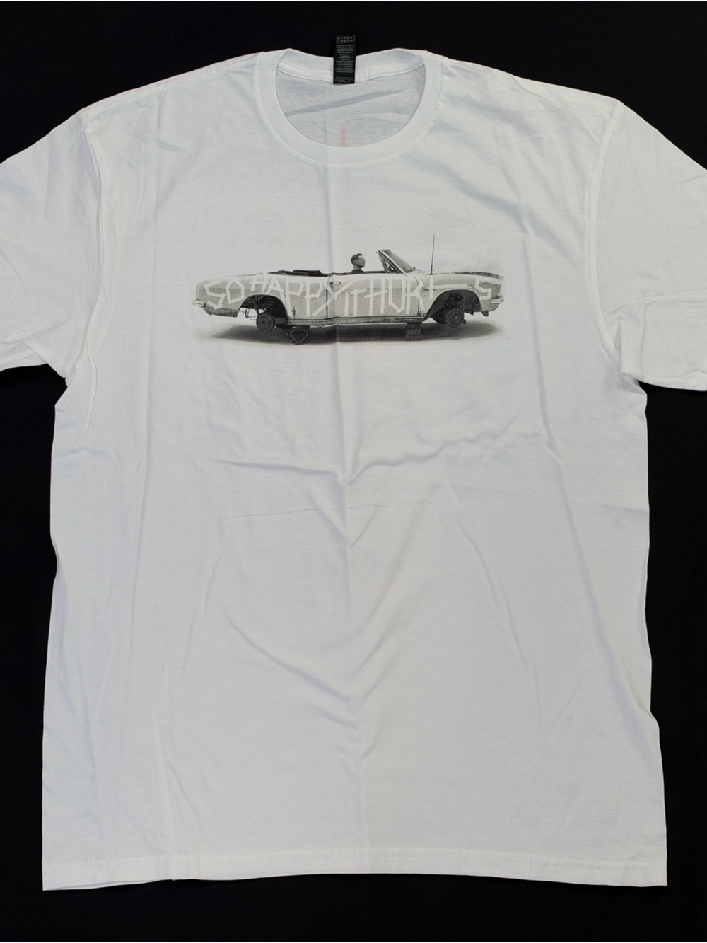 New Bryan Adams So Happy It Hurts Tour T-Shirt Large Canada Dates Graphic White
